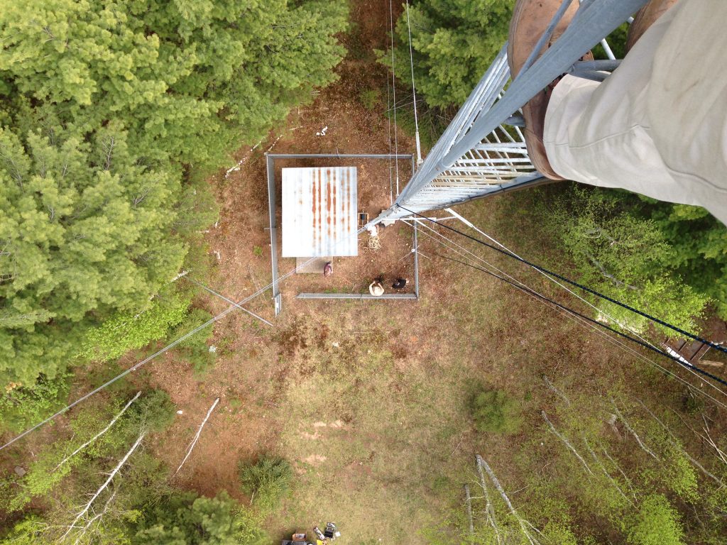 Long ways down, new antenna coming up for installation.